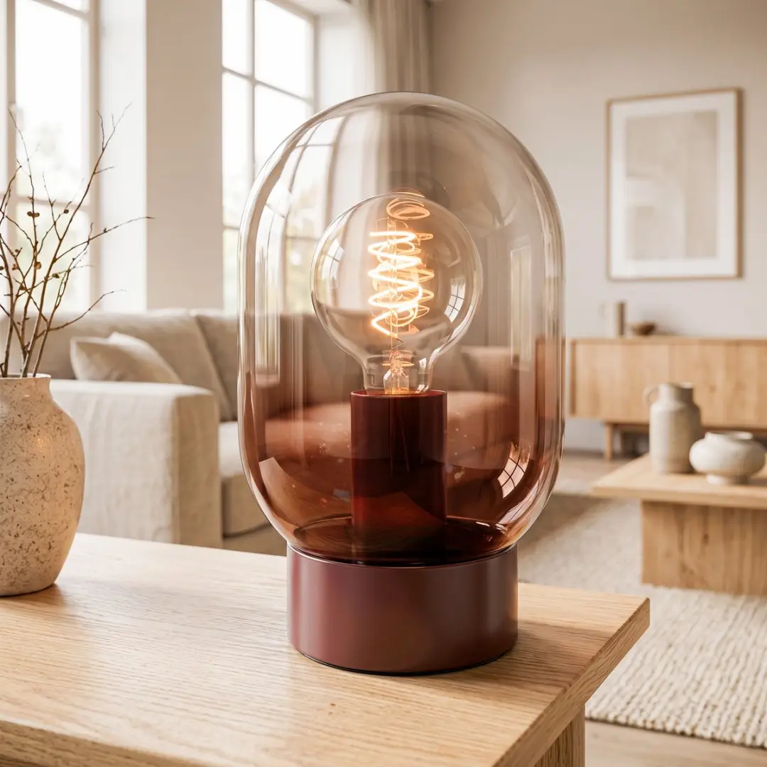 Eglo Lequile Tafellamp E27 - 25,7 cm - Terracotta Rood - afbeelding 3 van 6
