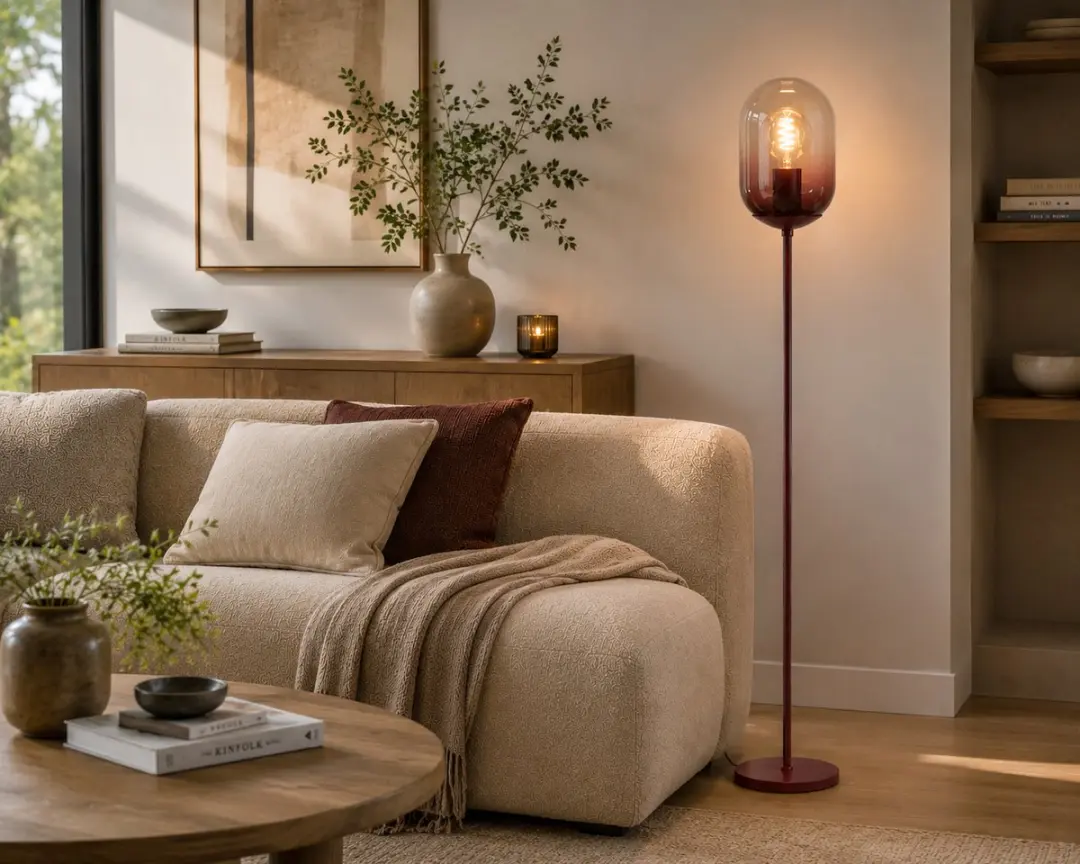 Eglo Lequile Vloerlamp 140cm - Terracotta Rood - afbeelding 3 van 6
