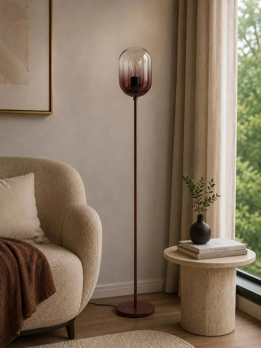 Eglo Lequile Vloerlamp 140cm - Terracotta Rood - afbeelding 4 van 6
