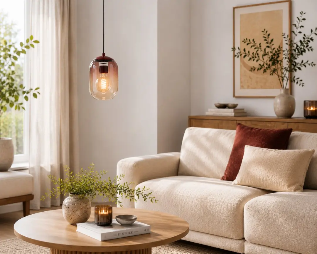 Eglo Lequile Hanglamp E27 - Ø15cm - Terracotta Rood - afbeelding 5 van 6