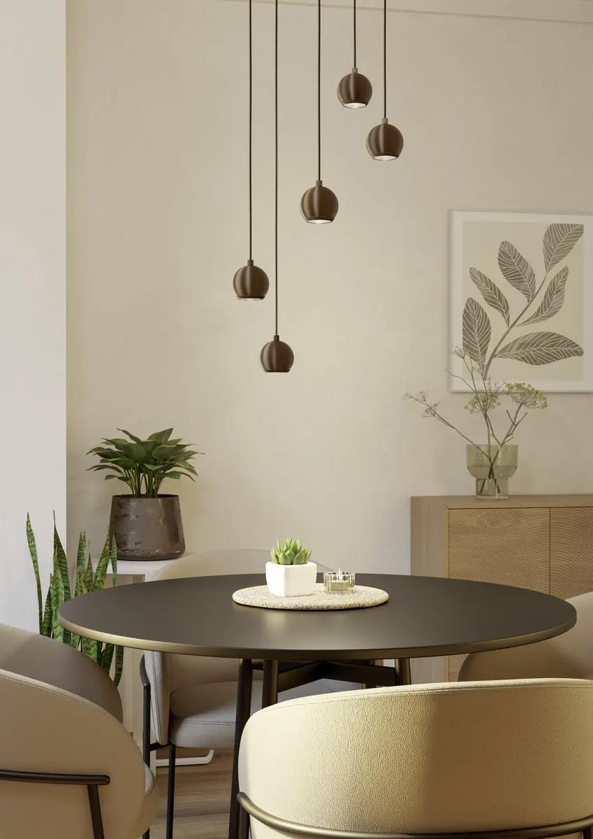 EGLO Bimeda 1 Hanglamp - GU10 - Ø90cm - Donker Brons - afbeelding 4 van 6