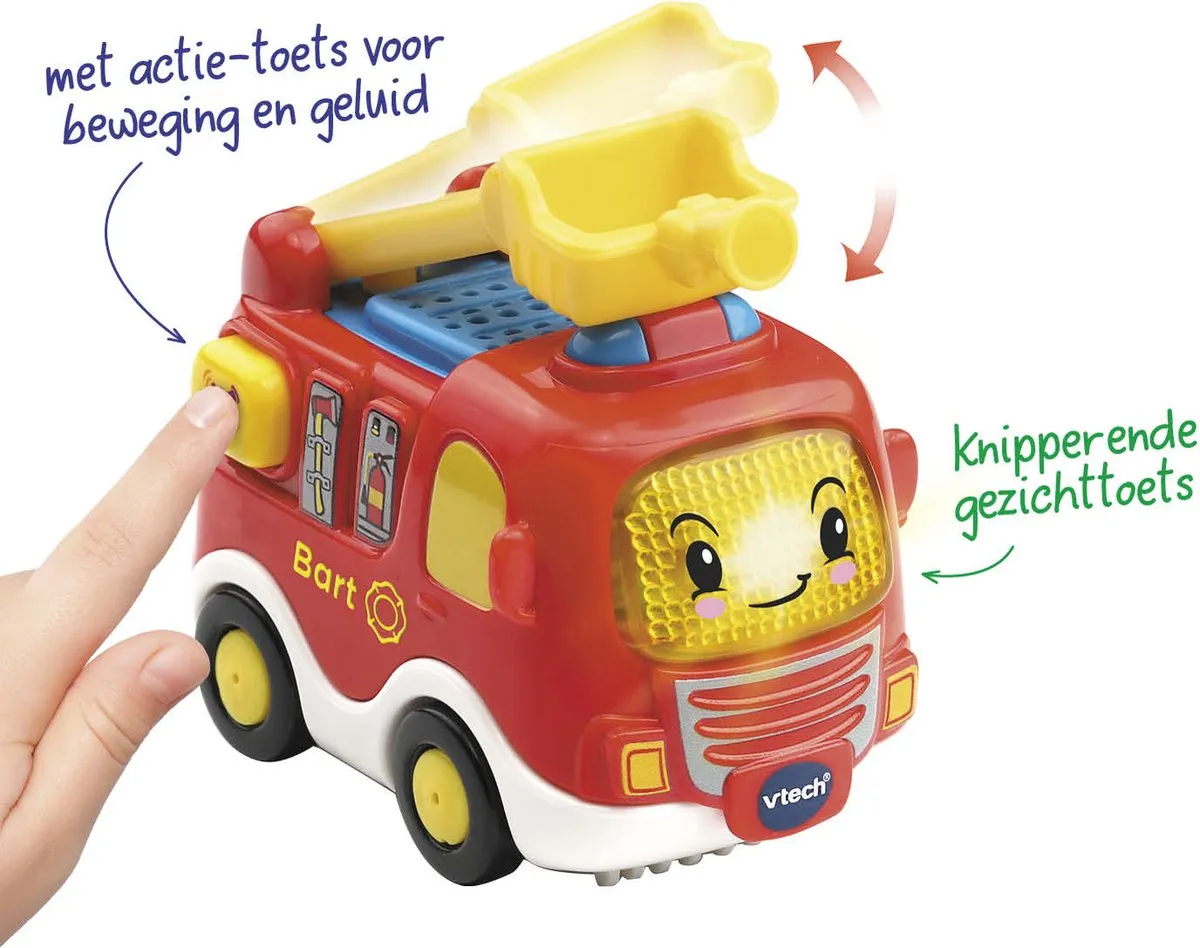 VTech Toet Toet Auto's Bart Brandweer Speelgoedauto - 4x AAA