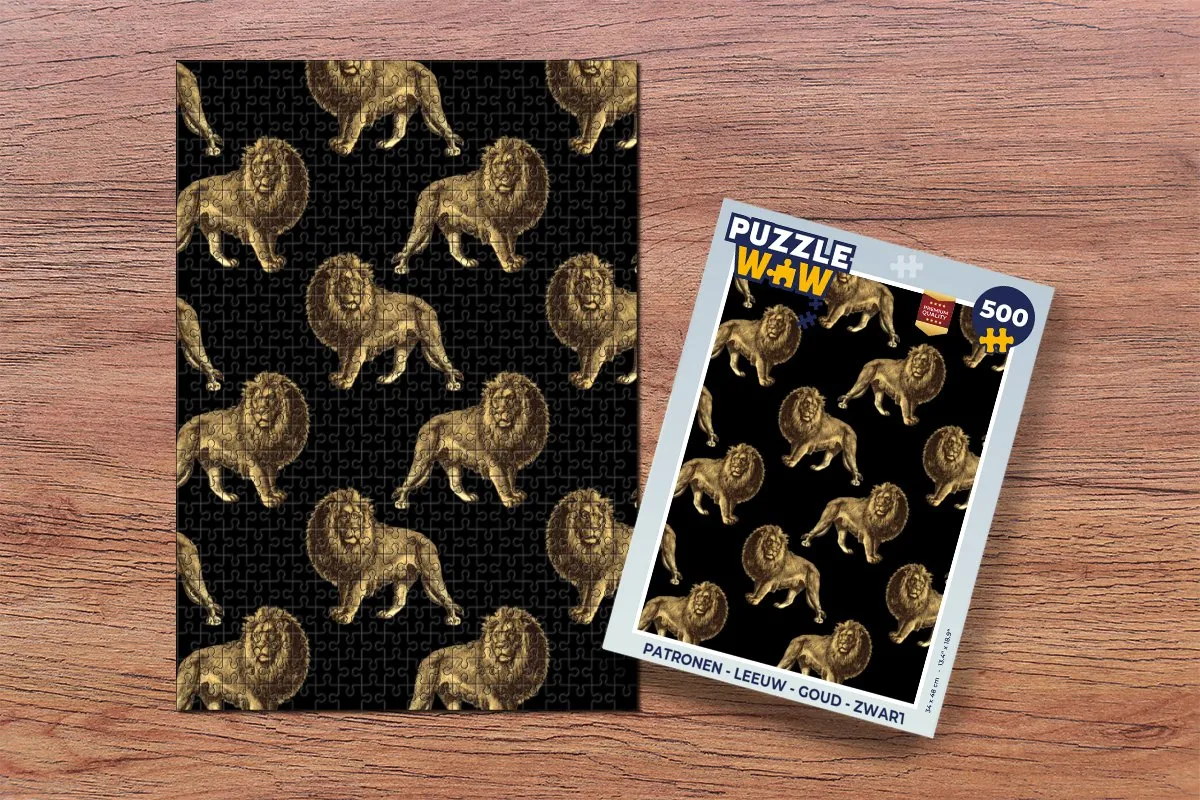PuzzleWow Leeuw Legpuzzel 500 Stuks - Multicolor