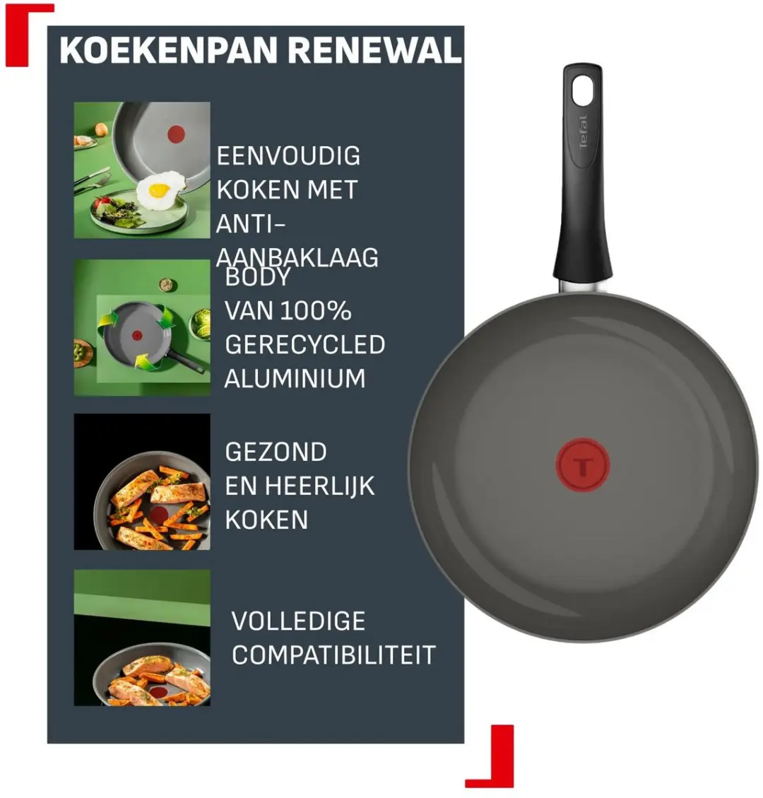Tefal Renewal Keramische Koekenpan 24cm - Inductie - afbeelding 4 van 6