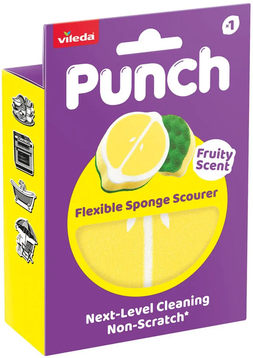 Vileda Schuurspons Punch Lemon