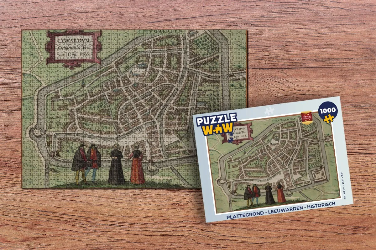PuzzleWow Leeuwarden Puzzel - 1000 Stuks - Multicolor