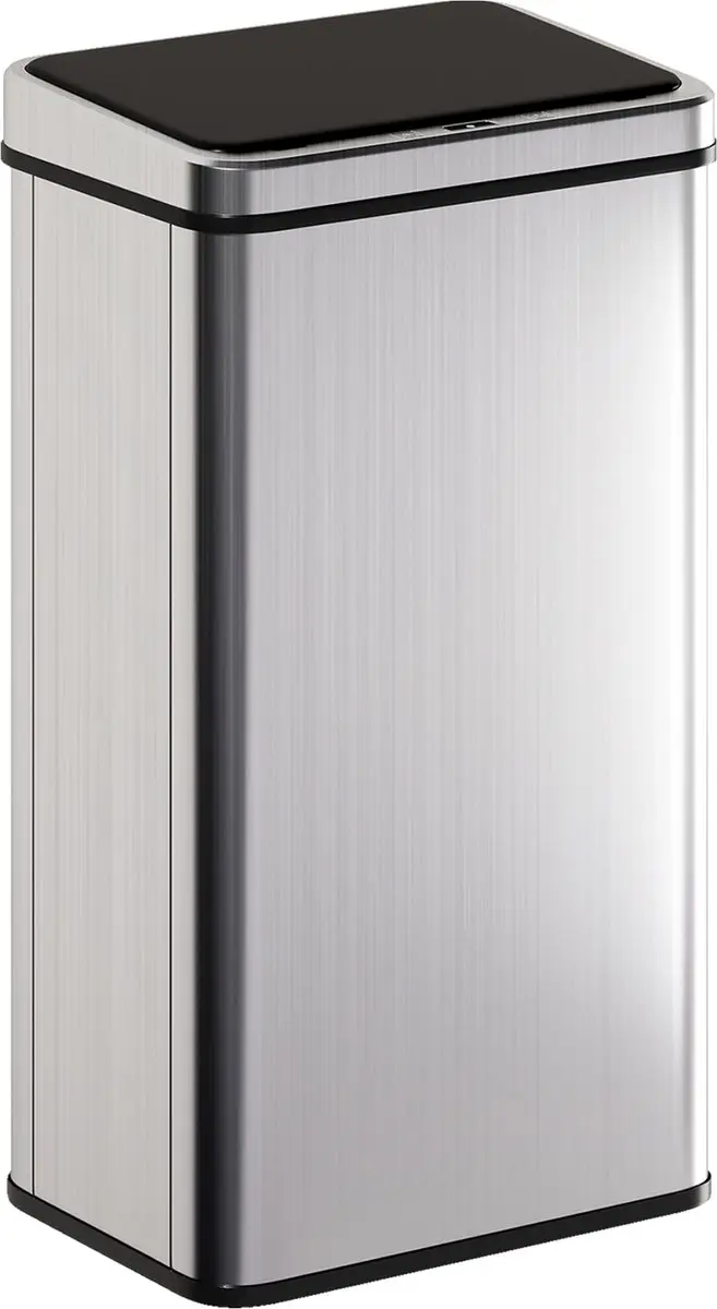 Homcom Sensor Bin-ABS, 430 roestvrij staal-35,5L x 26B x 67H cm-Zilver