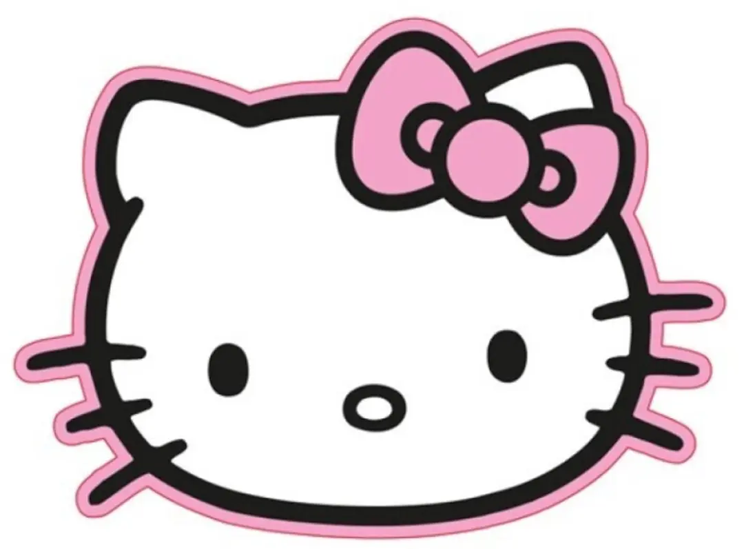 Hello Kitty Roze strikvormige decoratief kussen 28x36 cm Velours