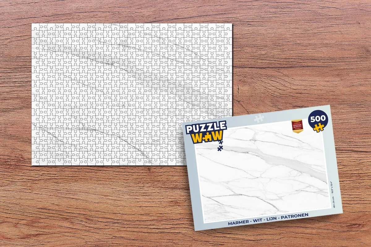 PuzzleWow Marmerlook Legpuzzel 500 Stuks - Multicolor