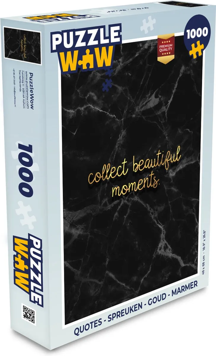 PuzzleWow Quotes Spreuken Legpuzzel 1000 Stuks - Multicolor