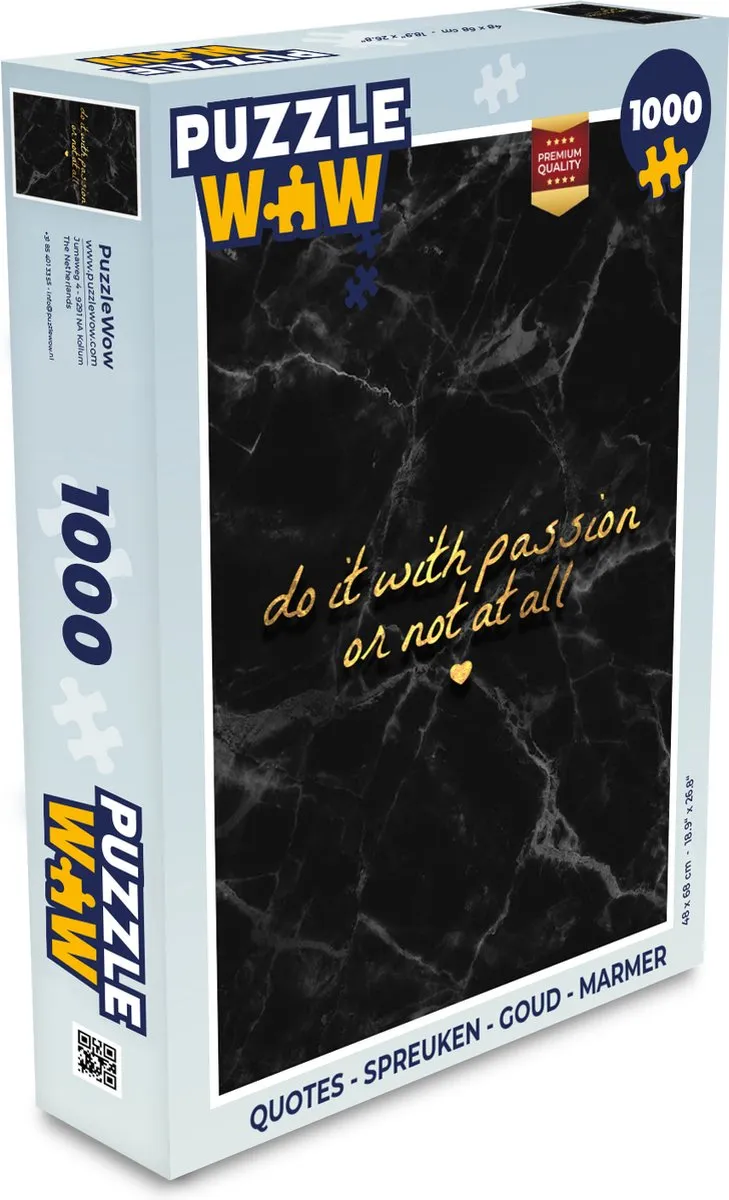 PuzzleWow Quotes Spreuken Legpuzzel 1000 Stuks - Multicolor