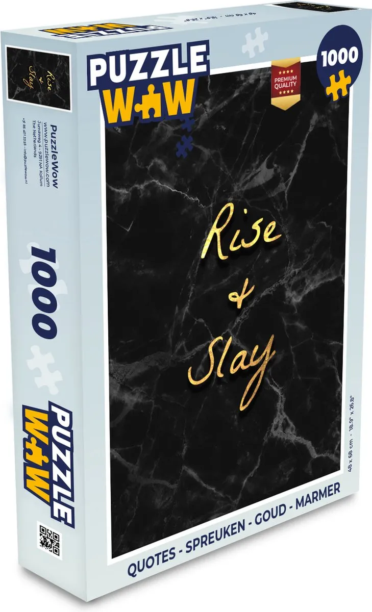 PuzzleWow Quotes Spreuken Legpuzzel 1000 Stuks - Multicolor