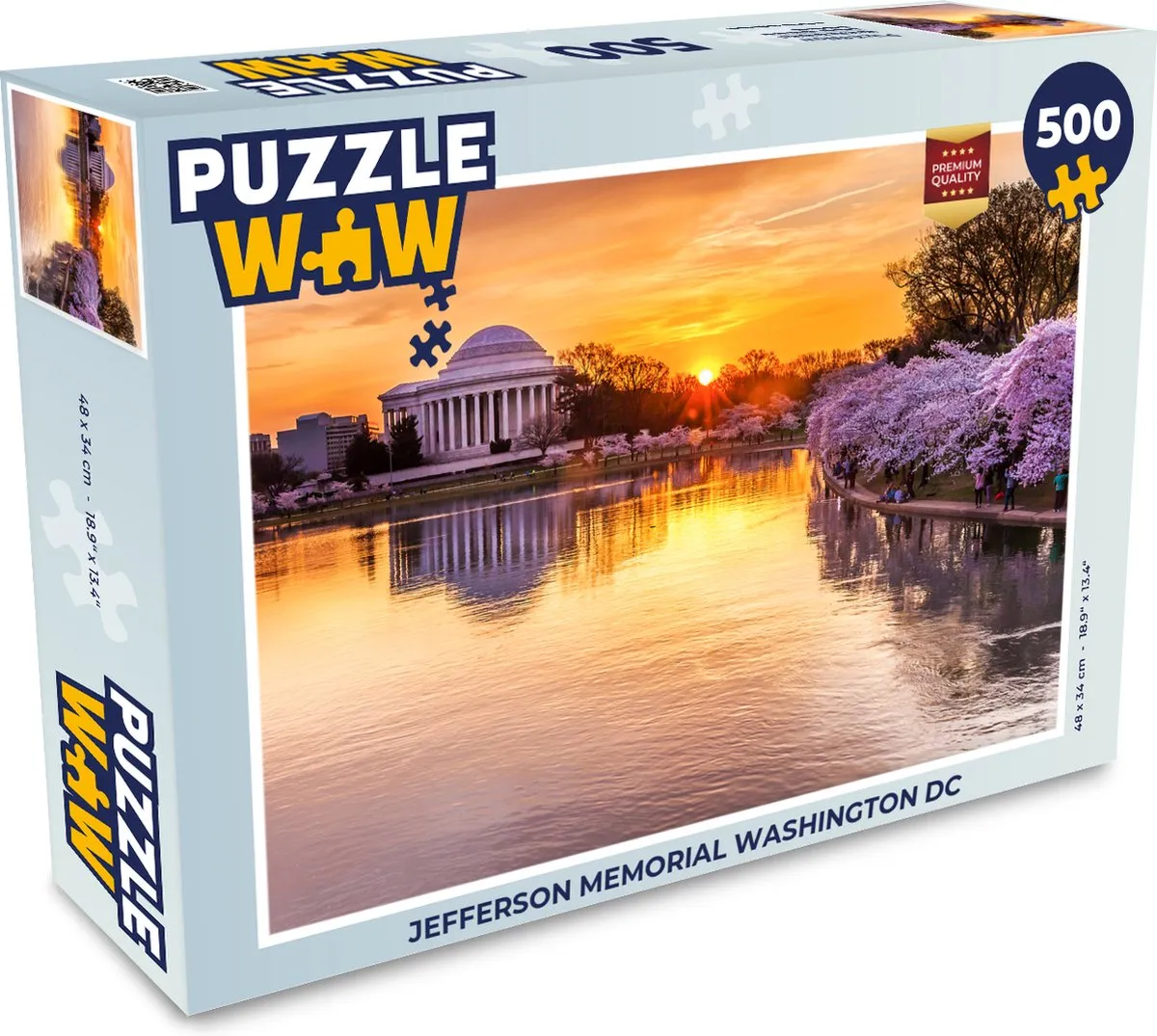 PuzzleWow Jefferson Memorial Washington DC Legpuzzel 500 Stuks