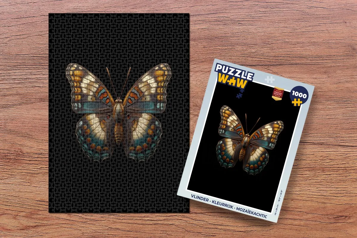 PuzzleWow Vlinder Legpuzzel 1000 Stuks - Kleurrijk