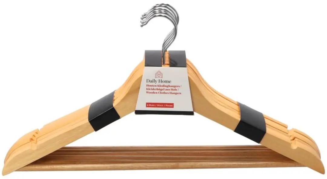 Daily Home Houten Kledinghangers 6 Stuks