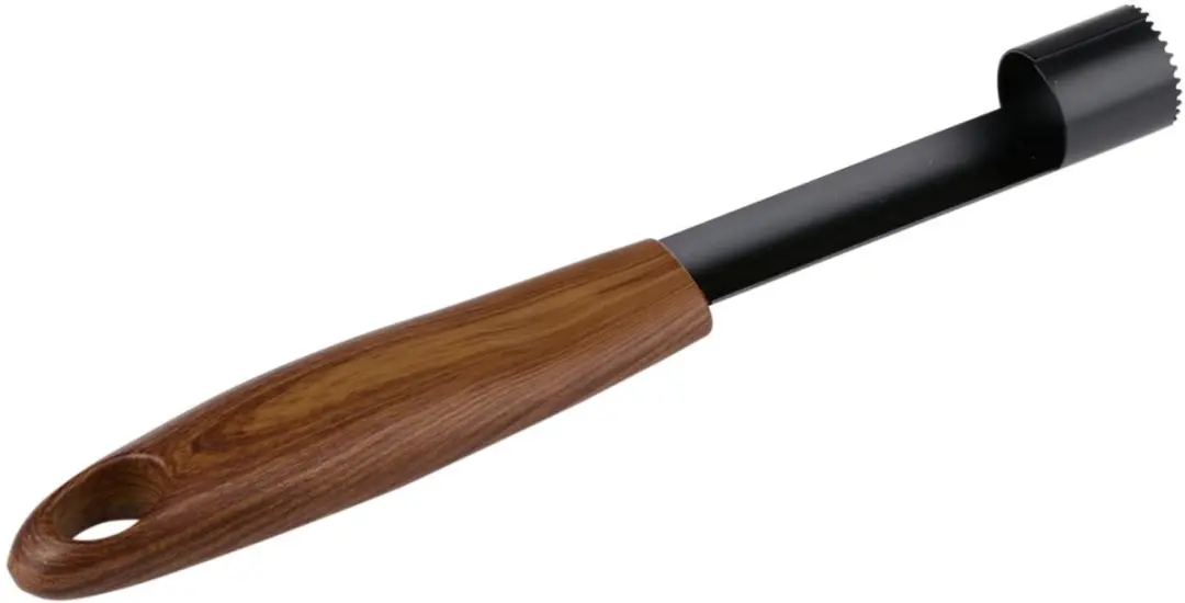 Appelboor 19 cm zwart RVS houten handvat voor klokhuis verwijderen