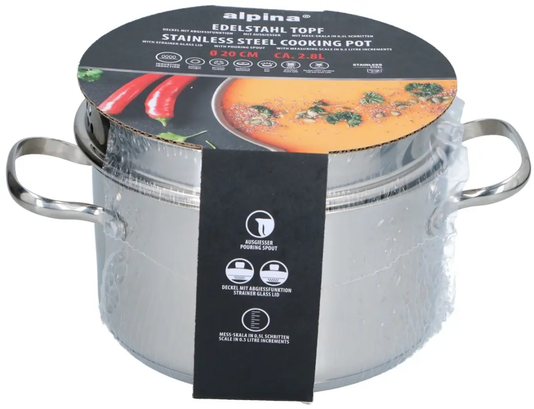 Cooking pot with lid 20 cm