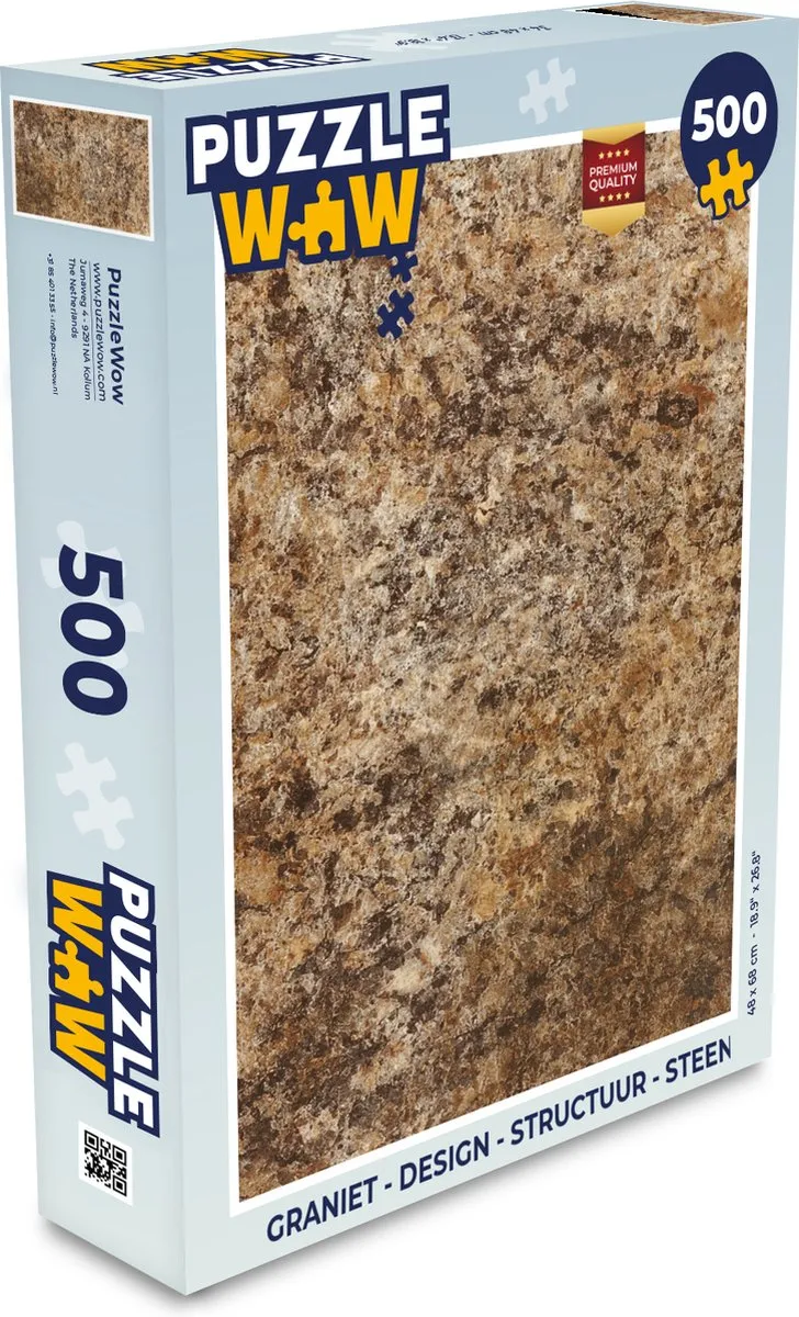 PuzzleWow Graniet Design Legpuzzel 500 Stuks - Multicolor