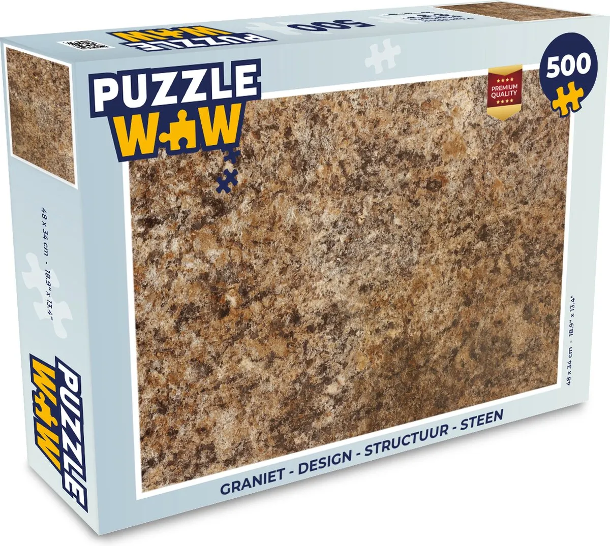 PuzzleWow Graniet Design Legpuzzel 500 Stuks
