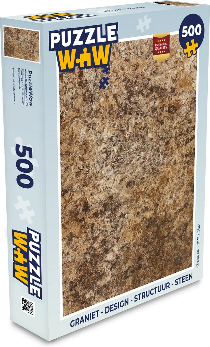 PuzzleWow Graniet Design Legpuzzel 500 Stuks - Multicolor