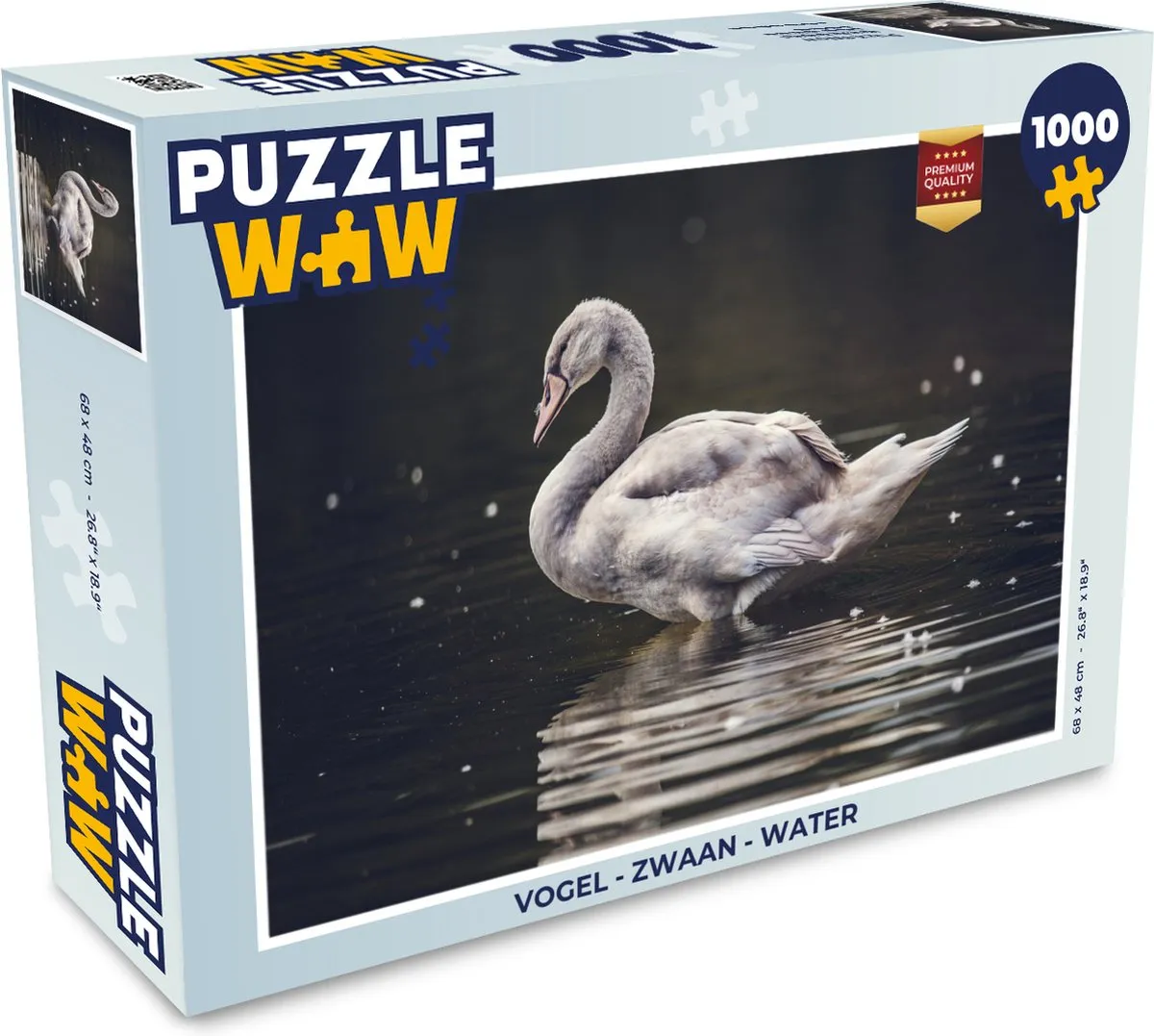 PuzzleWow Vogel Zwaan Water Legpuzzel 1000 Stuks