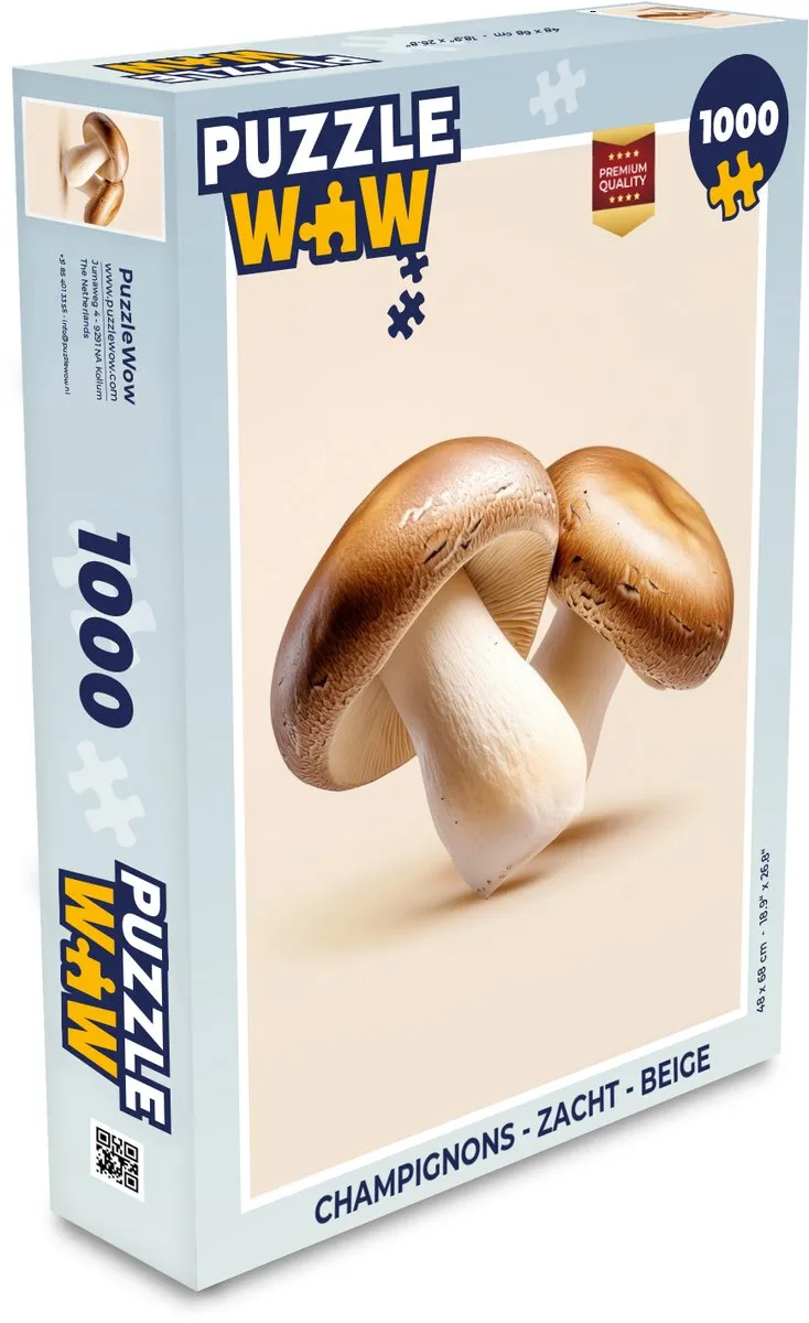 PuzzleWow Champignons Legpuzzel 1000 Stuks
