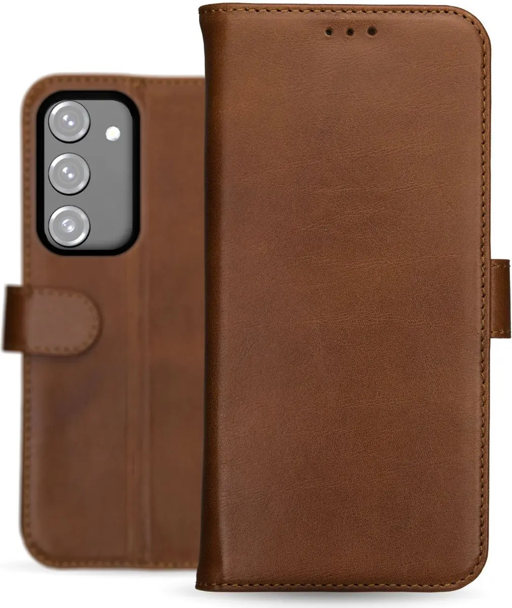 Rosso Deluxe Book Case Samsung Galaxy S23 - 3 Pasjes Bruin
