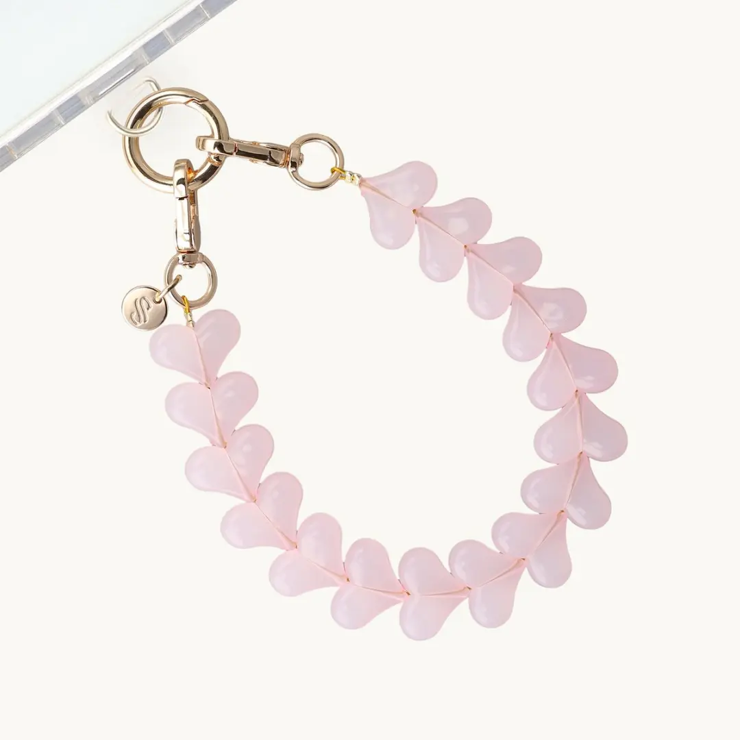 Selencia Universeel Telefoonkoord Lova Hartjes SH00101060 - Milky Pink
