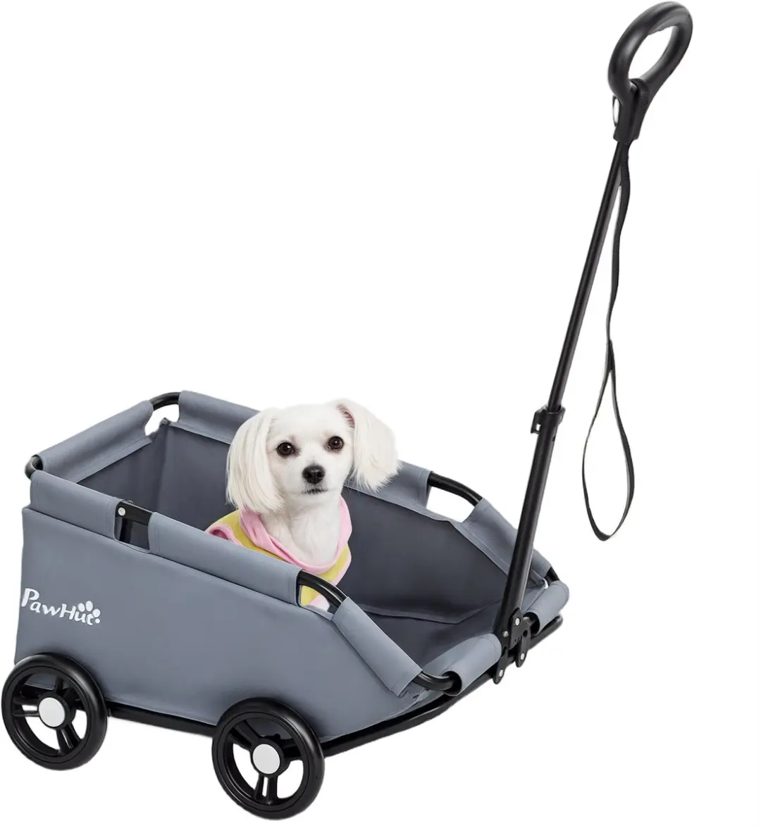 PawHut-Huisdierenkinderwagen-Oxford-stof-53x45x28cm-Grijs