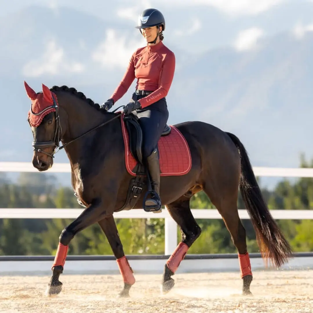 Lemieux Suede Dressage Zadeldek Full - Rood