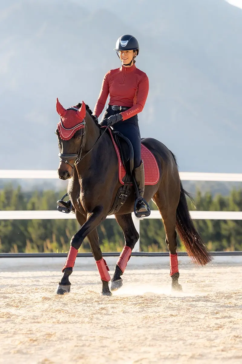 Lemieux Suede Dressage Zadeldek Full - Rood