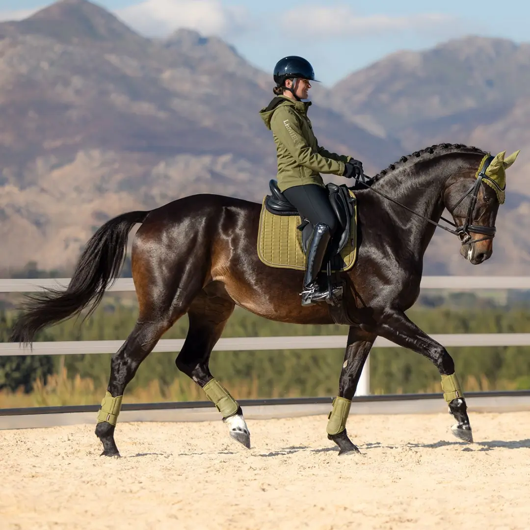Lemieux Suede Dressage Zadeldek Full - Lichtgroen