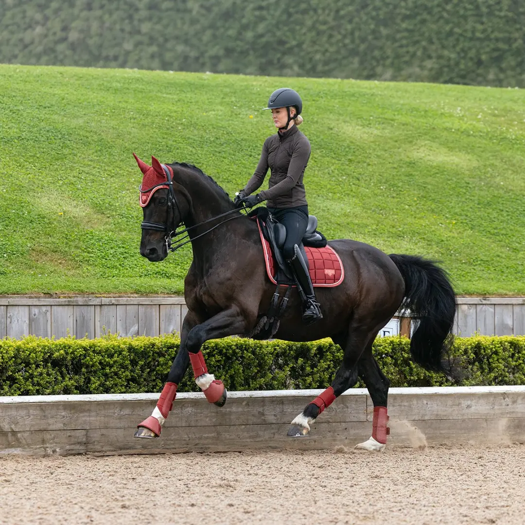 Lemieux Loire Classic Dressage Zadeldek - Full Rood - afbeelding 4 van 6