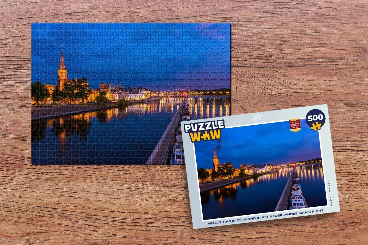 PuzzleWow Maastricht Legpuzzel 500 Stuks - Multicolor