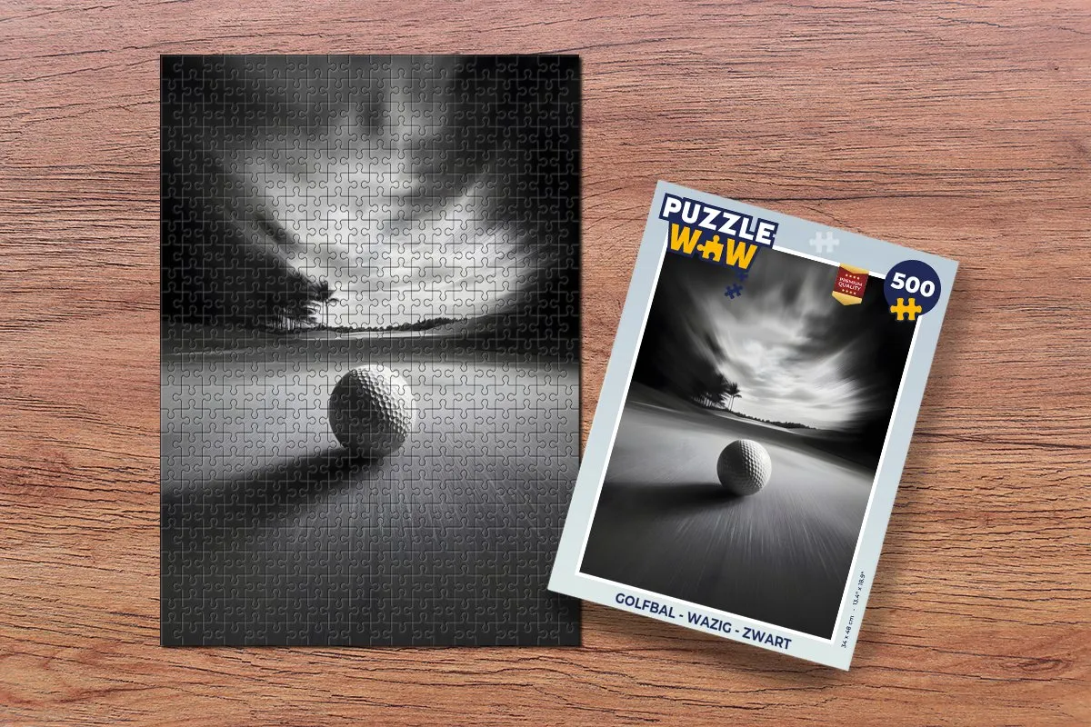 PuzzleWow Golfbal Puzzel 500 Stuks - Zwart