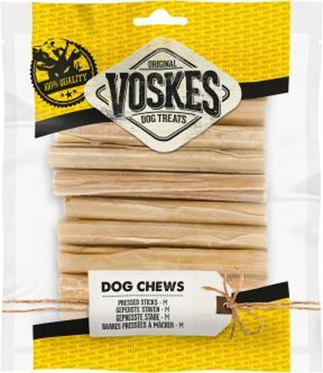 Voskes Hondensnacks Geperste Staven M - 10 Stuks - afbeelding 3 van 3