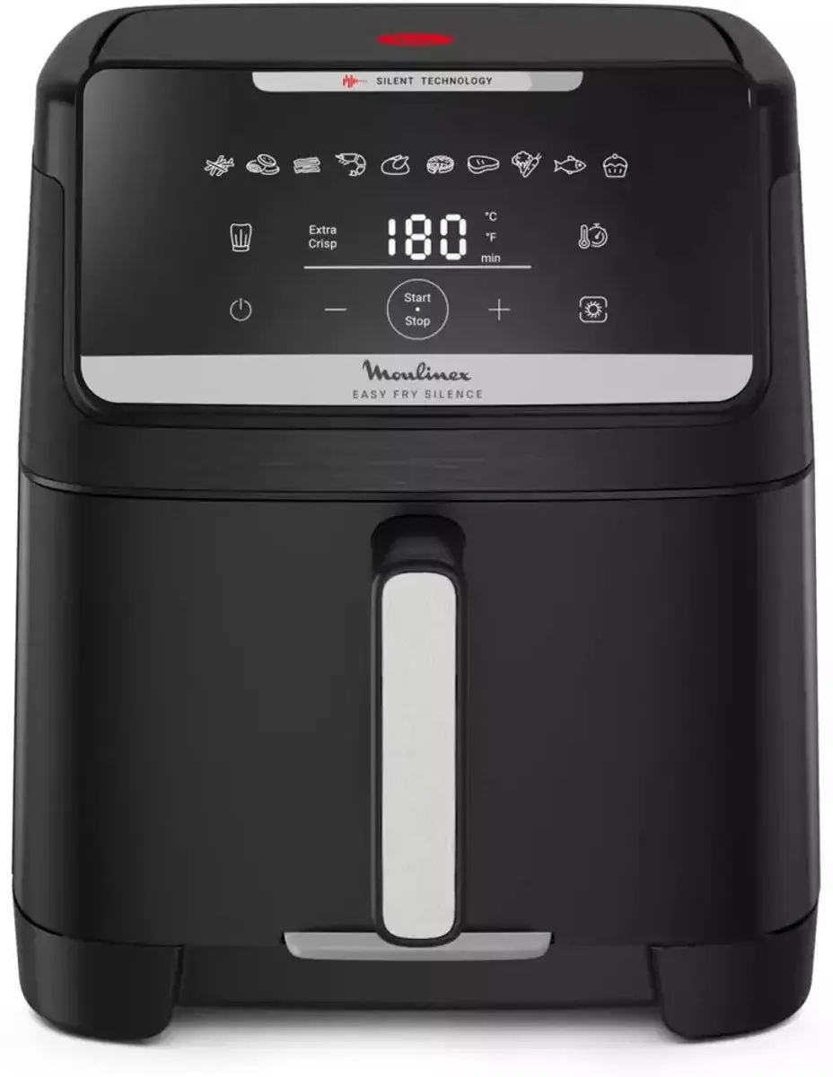 Moulinex Easy Fry Silence EZ8428F0 Heteluchtfriteuse 7L - 1800W - Zwart
