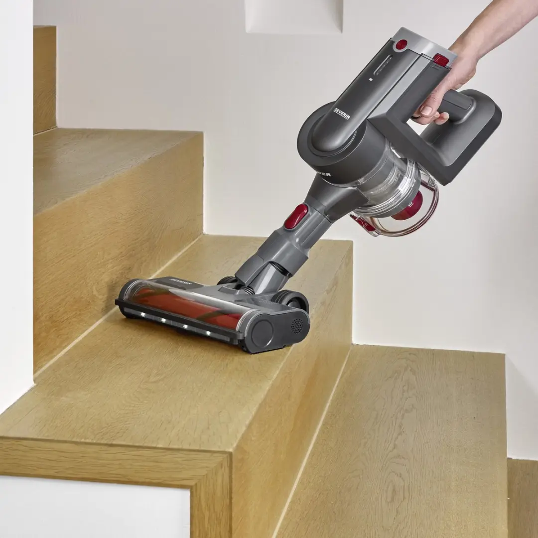 Severin HV 7968 Draadloze 2-in-1 Stofzuiger - 300W - Grijs/Rood - afbeelding 5 van 6