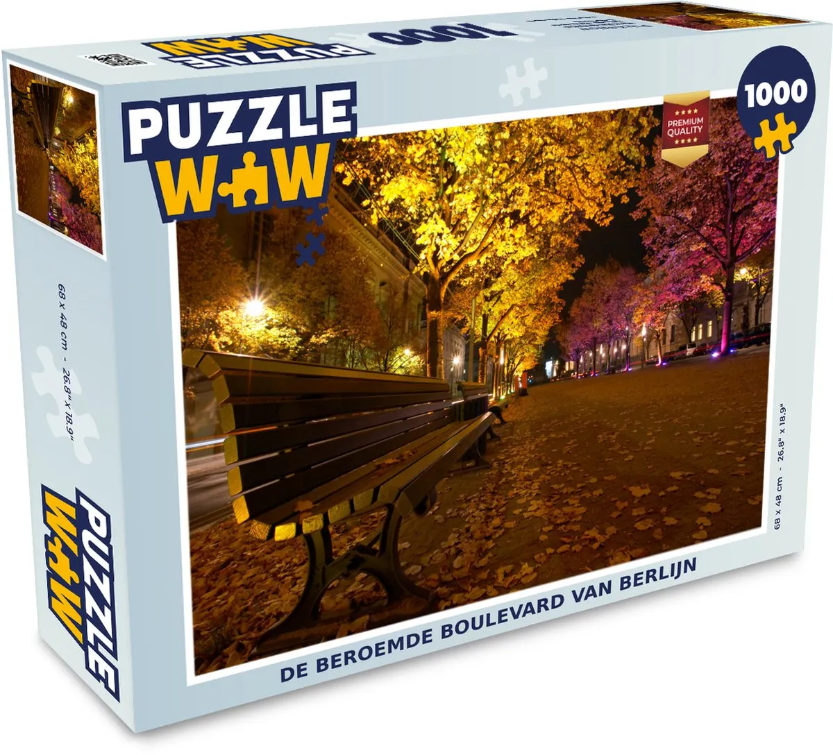 PuzzleWow De beroemde boulevard van Berlijn Legpuzzel 1000 Stuks