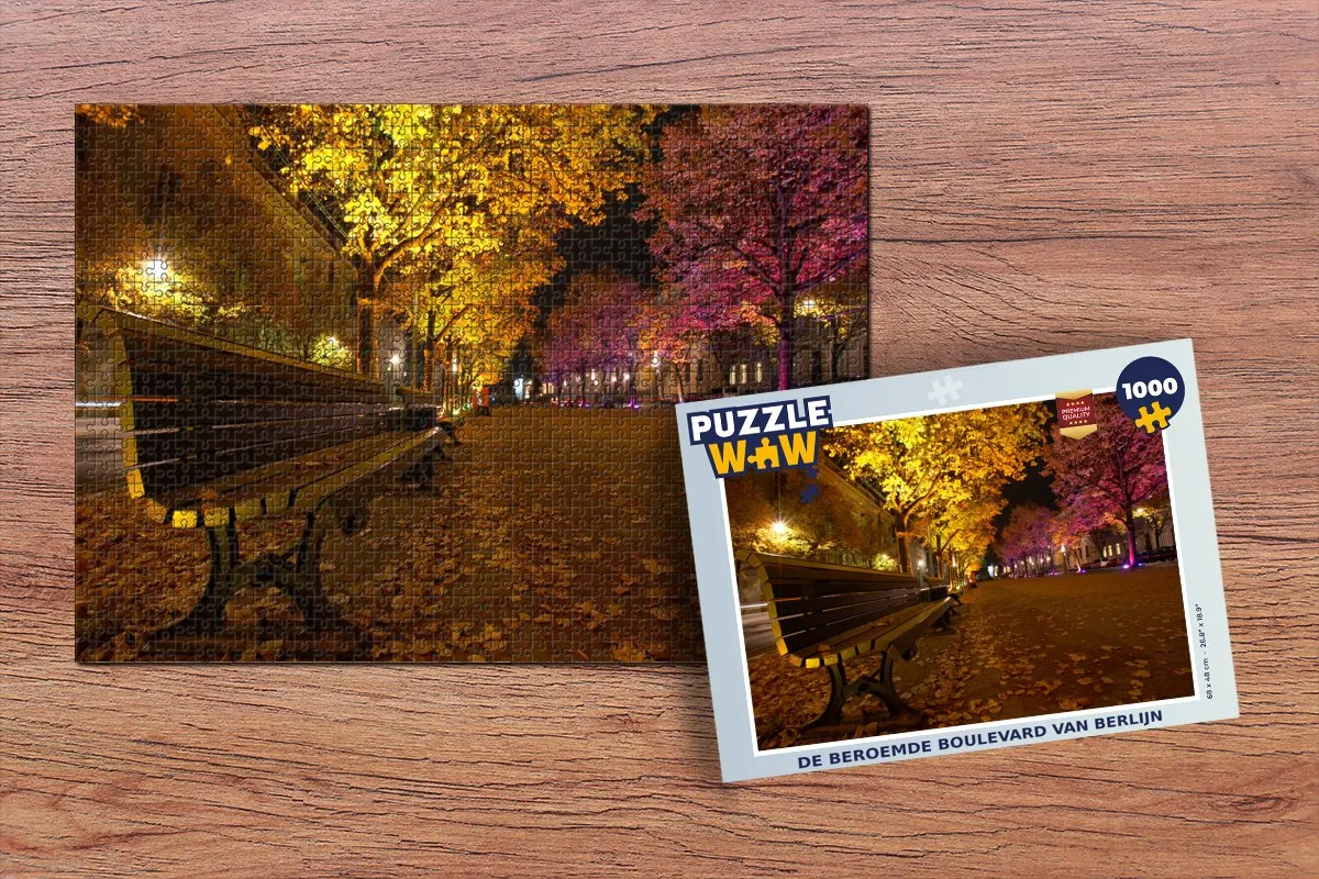 PuzzleWow De beroemde boulevard van Berlijn Legpuzzel 1000 Stuks - Multicolor