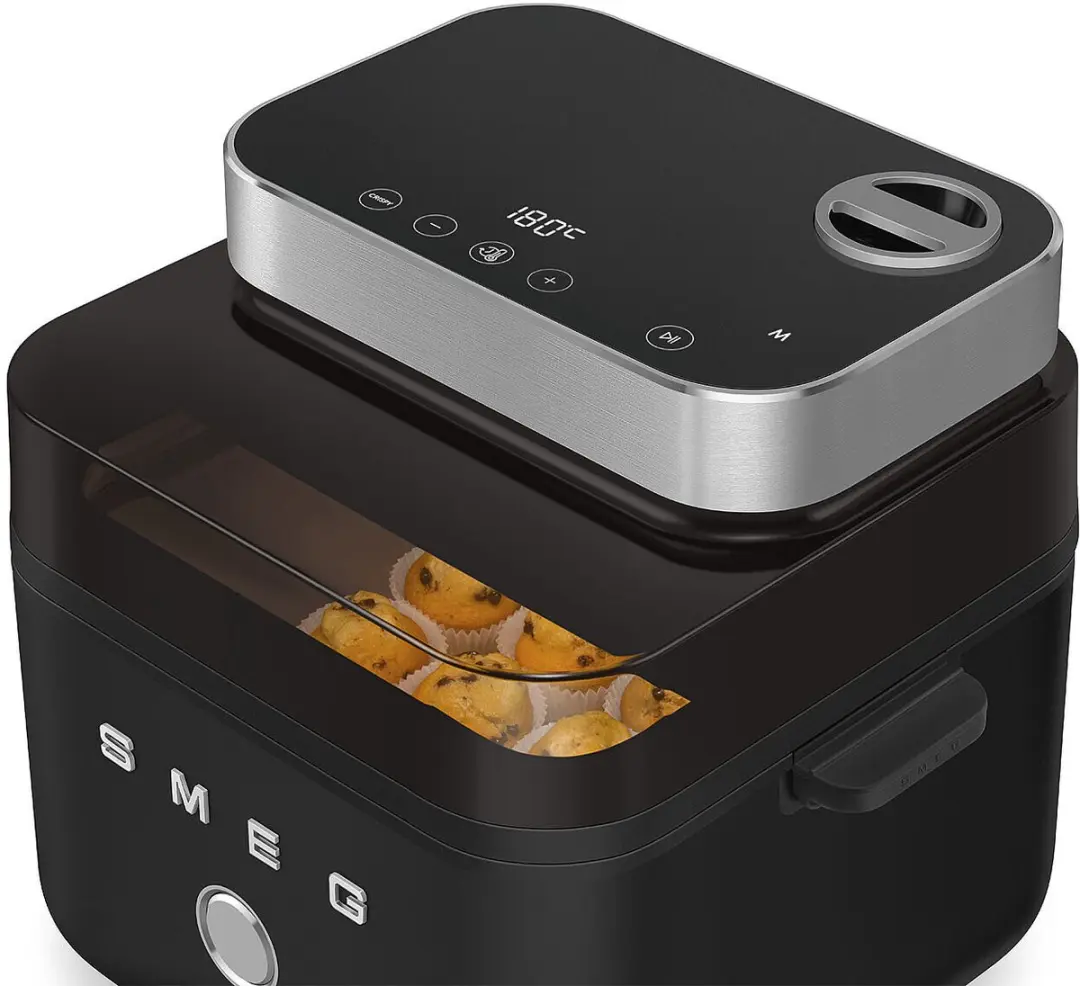 Smeg AFC01BLMEU Airfryer 1450W - 7,3L - Mat Zwart - afbeelding 5 van 6