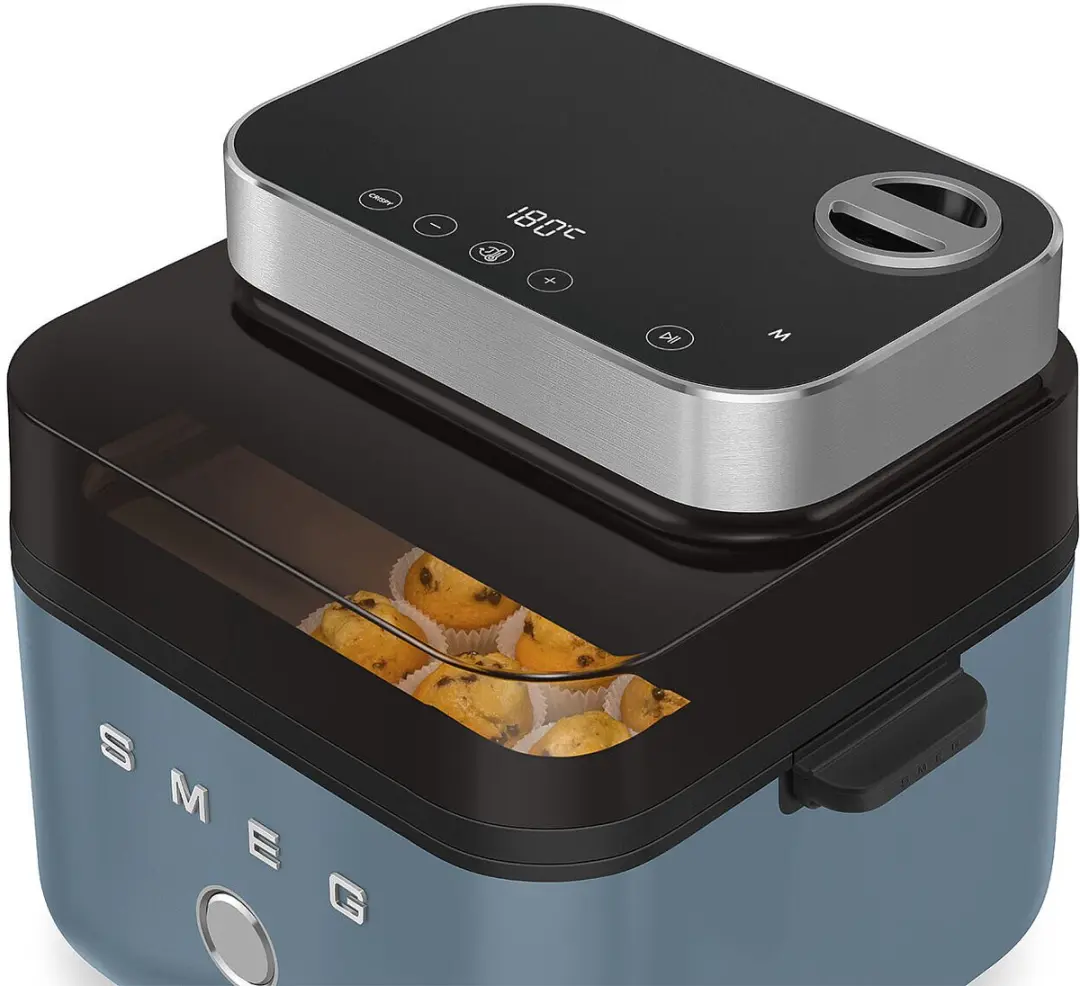 Smeg AFC01SBMEU Airfryer 1450W - 7,3L Storm Blue - afbeelding 4 van 6
