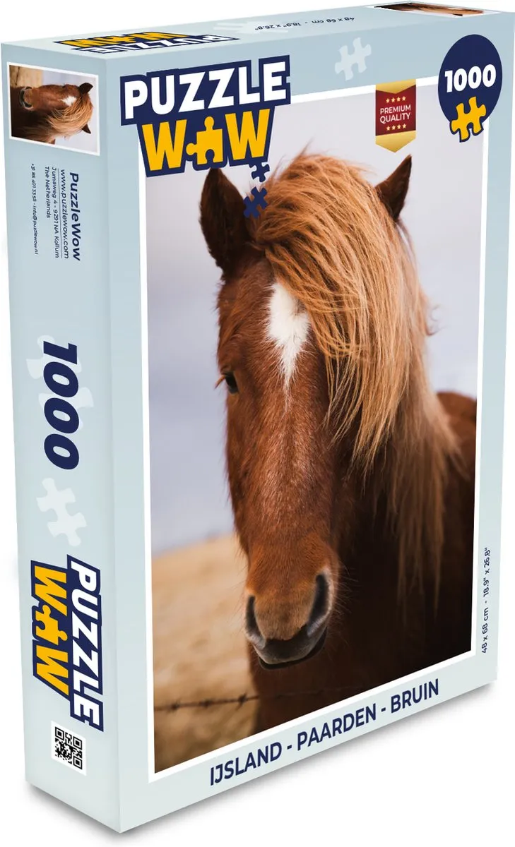 PuzzleWow IJsland Paarden Legpuzzel 1000 Stuks