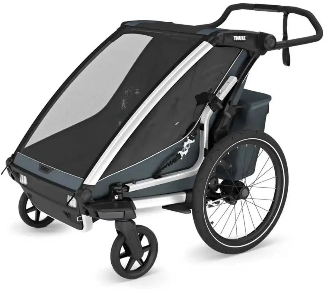 Thule Chariot Cross 2 Fietskar - Zilver - Max. 44 kg - afbeelding 3 van 4