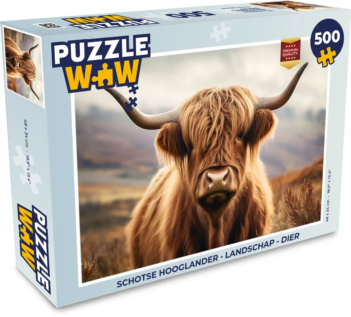 PuzzleWow Schotse Hooglander Puzzel 1000 Stuks