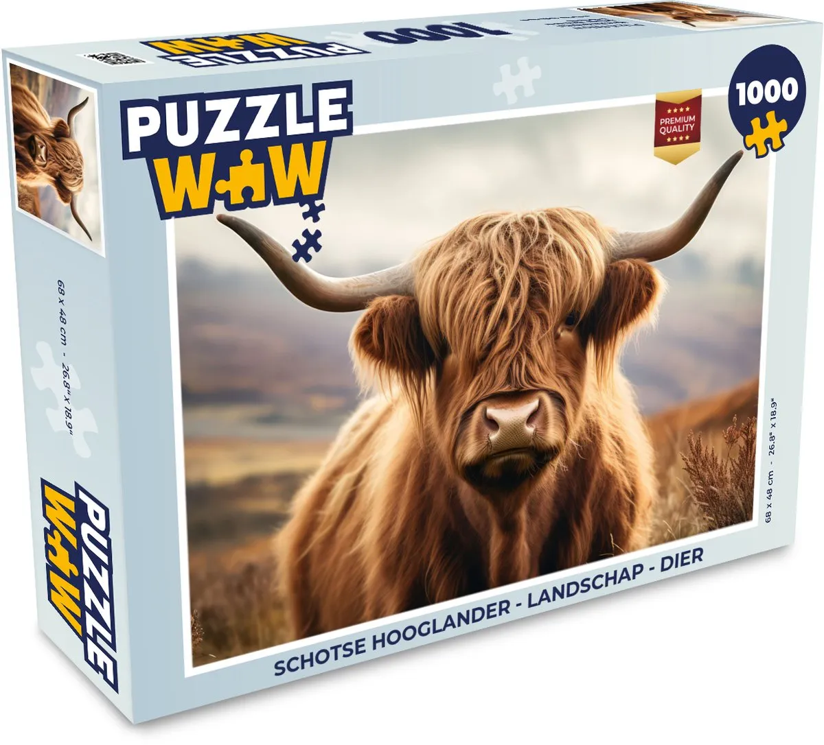 PuzzleWow Schotse Hooglander Puzzel 1000 Stuks