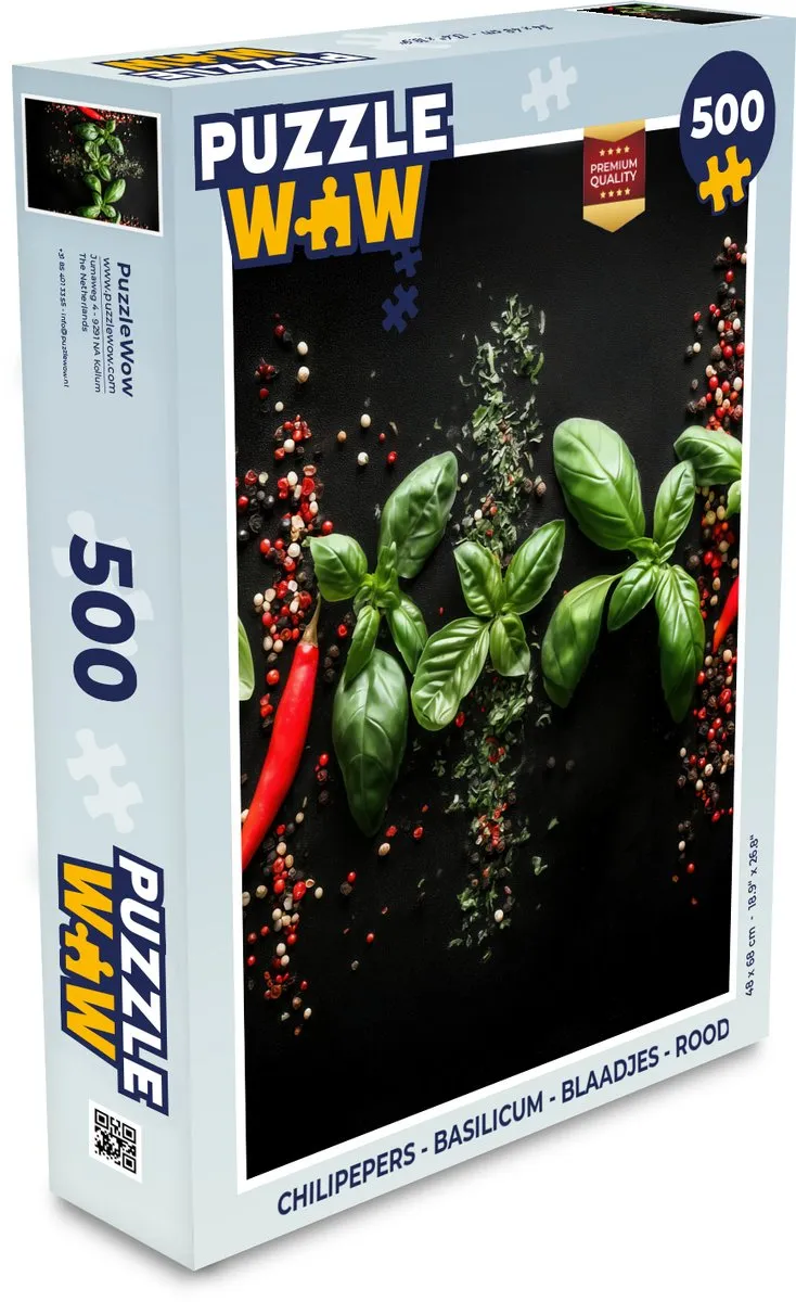 PuzzleWow Chilipepers & Blaadjes Legpuzzel 500 Stuks