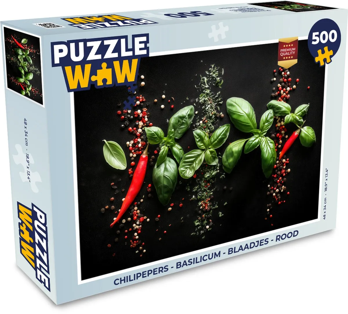 PuzzleWow Chilipepers & Blaadjes Legpuzzel 500 Stuks