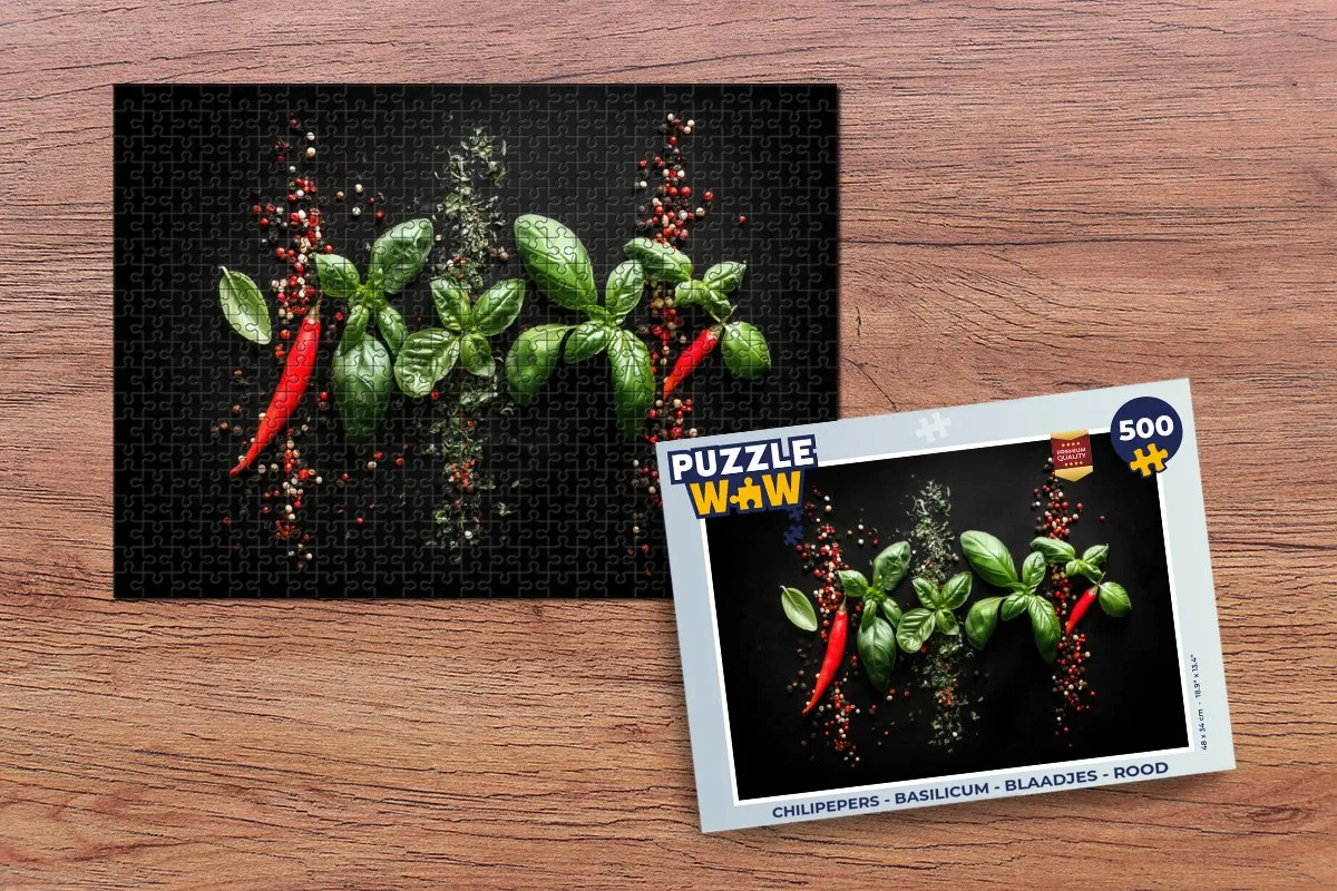 PuzzleWow Chilipepers & Blaadjes Legpuzzel 500 Stuks