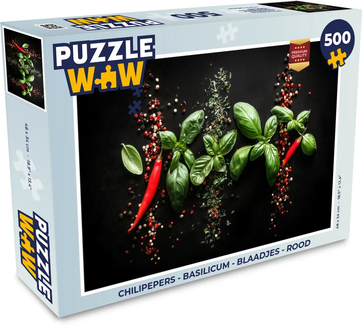 PuzzleWow Chilipepers & Blaadjes Legpuzzel 500 Stuks